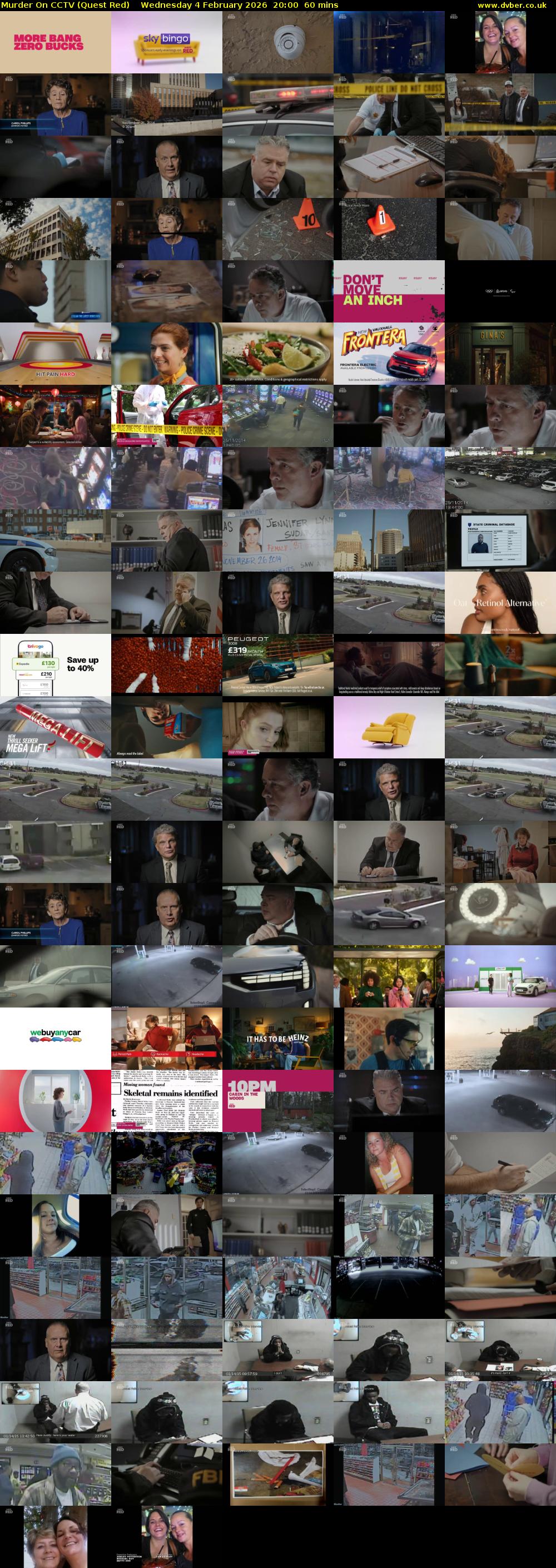 Murder On CCTV (Quest Red) Wednesday 4 February 2026 20:00 - 21:00