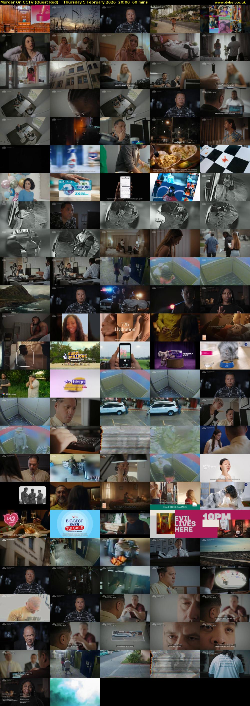 Murder On CCTV (Quest Red) Thursday 5 February 2026 20:00 - 21:00