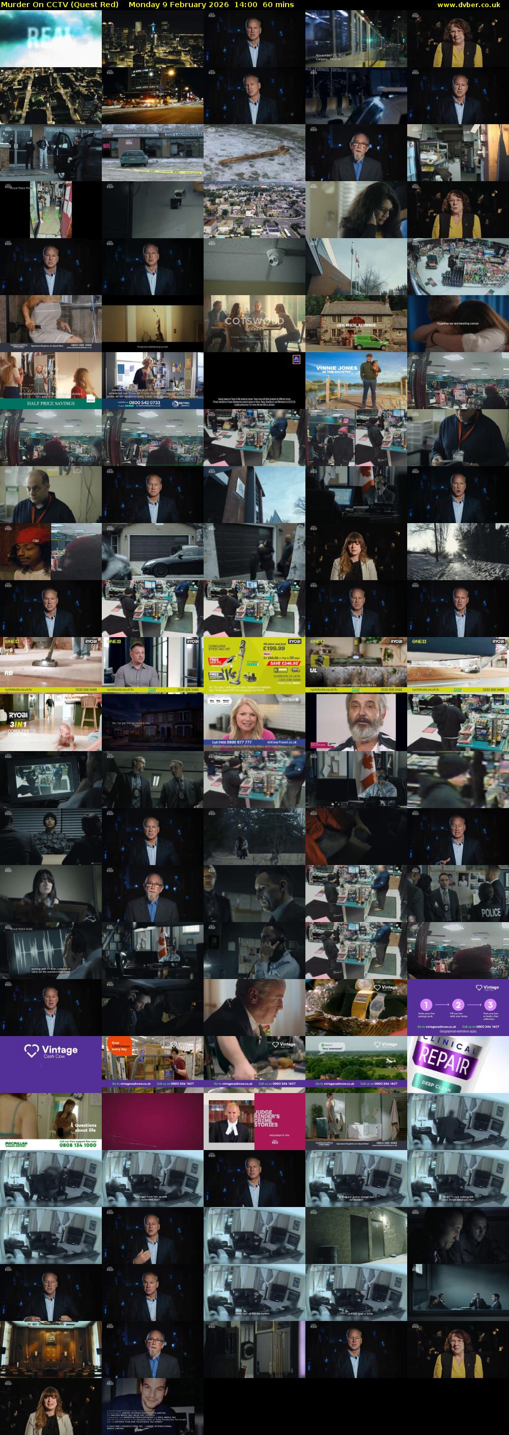 Murder On CCTV (Quest Red) Monday 9 February 2026 14:00 - 15:00