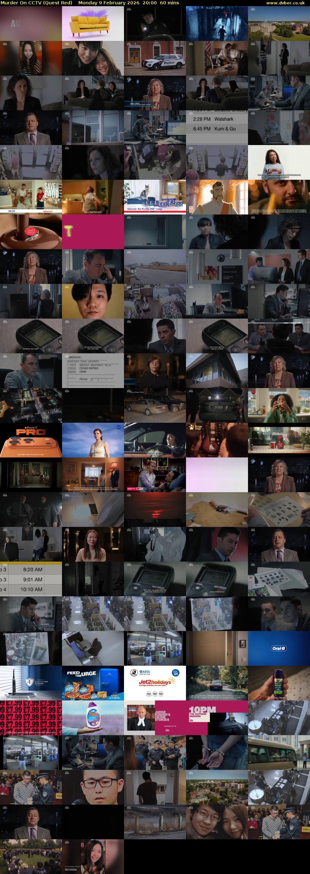 Murder On CCTV (Quest Red) Monday 9 February 2026 20:00 - 21:00