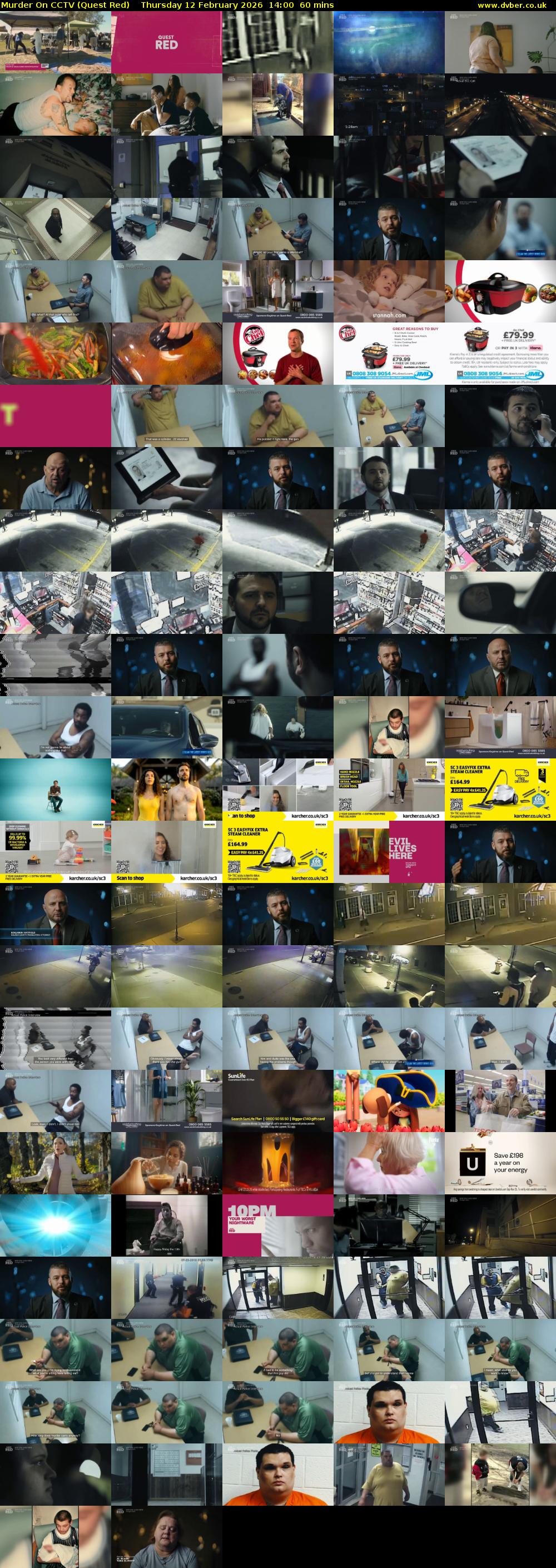 Murder On CCTV (Quest Red) Thursday 12 February 2026 14:00 - 15:00