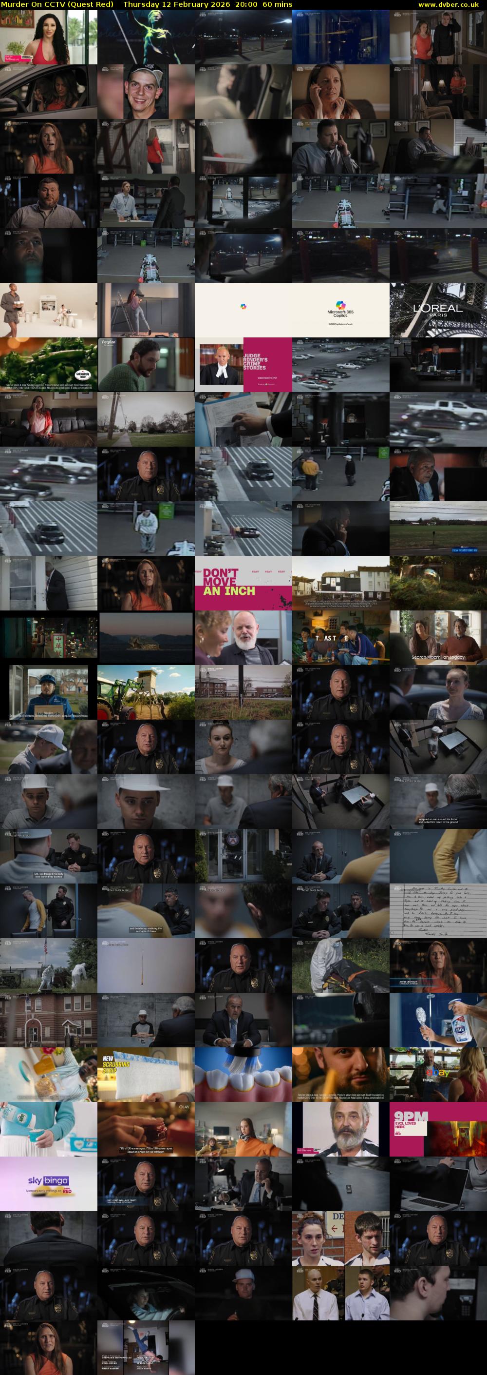 Murder On CCTV (Quest Red) Thursday 12 February 2026 20:00 - 21:00