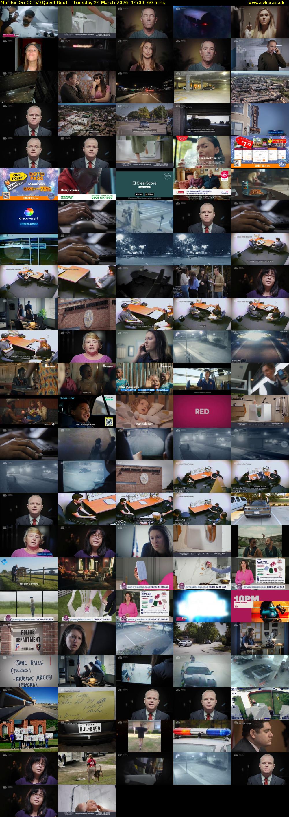 Murder On CCTV (Quest Red) Tuesday 24 March 2026 14:00 - 15:00