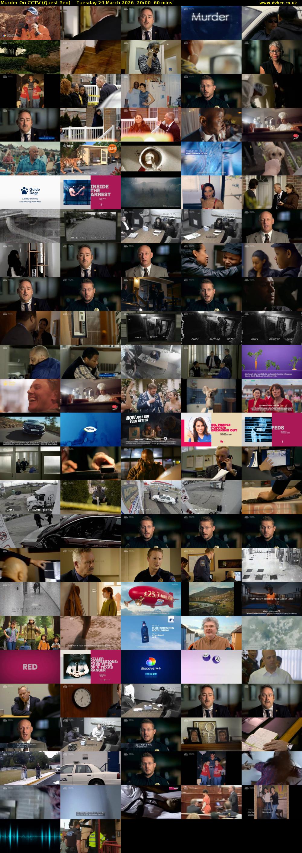 Murder On CCTV (Quest Red) Tuesday 24 March 2026 20:00 - 21:00