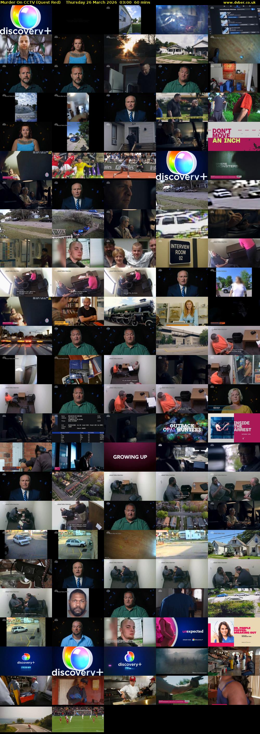 Murder On CCTV (Quest Red) Thursday 26 March 2026 03:00 - 04:00