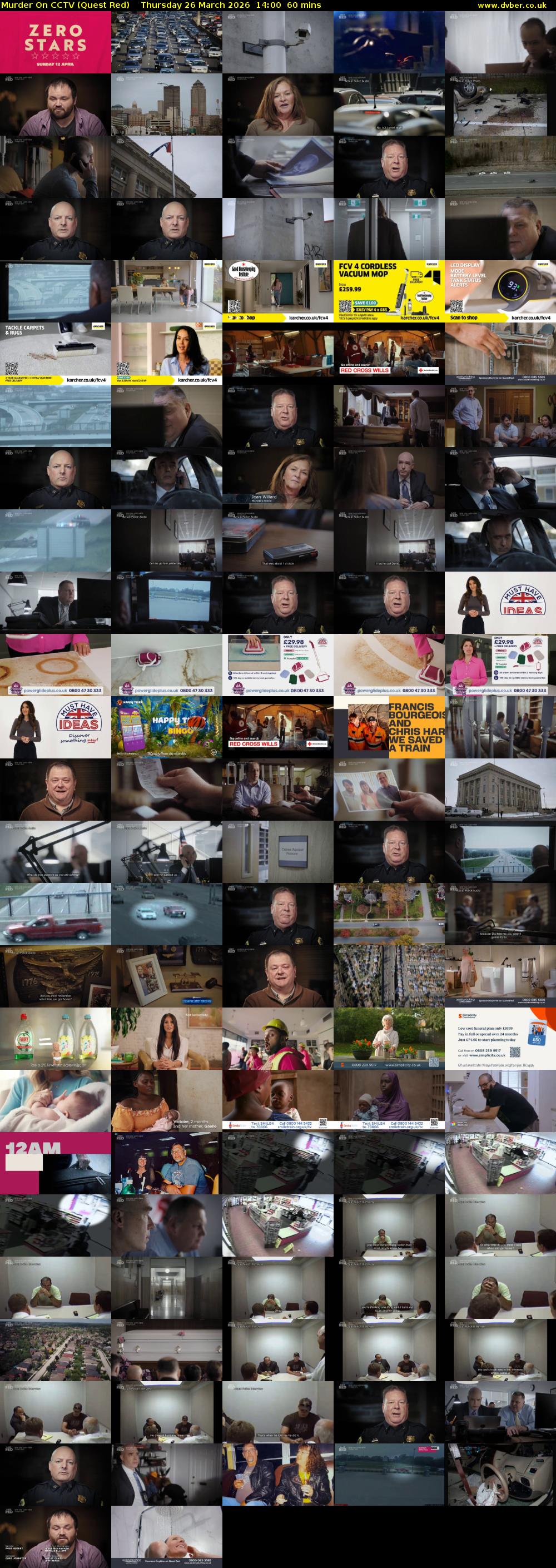 Murder On CCTV (Quest Red) Thursday 26 March 2026 14:00 - 15:00