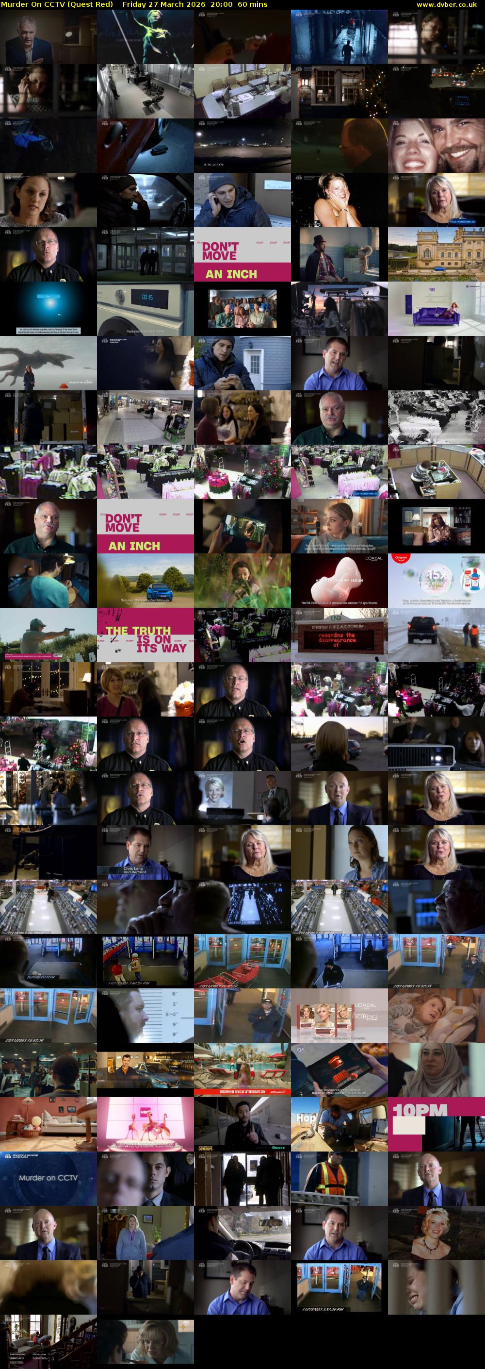 Murder On CCTV (Quest Red) Friday 27 March 2026 20:00 - 21:00