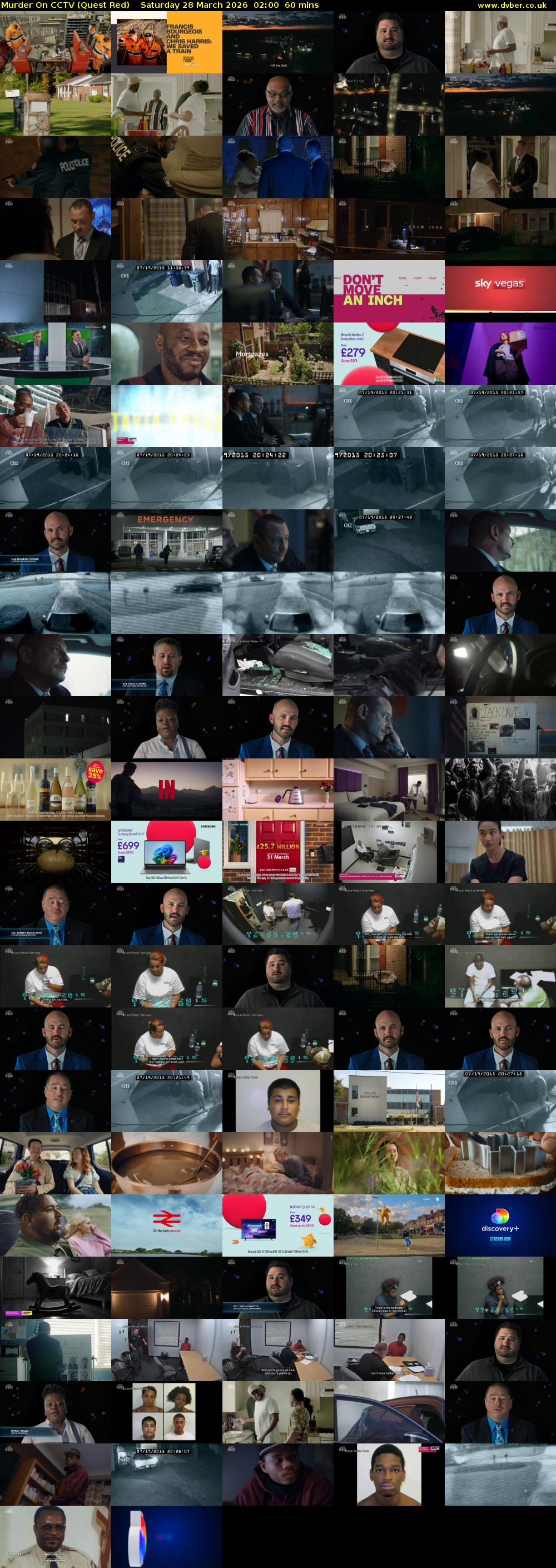 Murder On CCTV (Quest Red) Saturday 28 March 2026 02:00 - 03:00