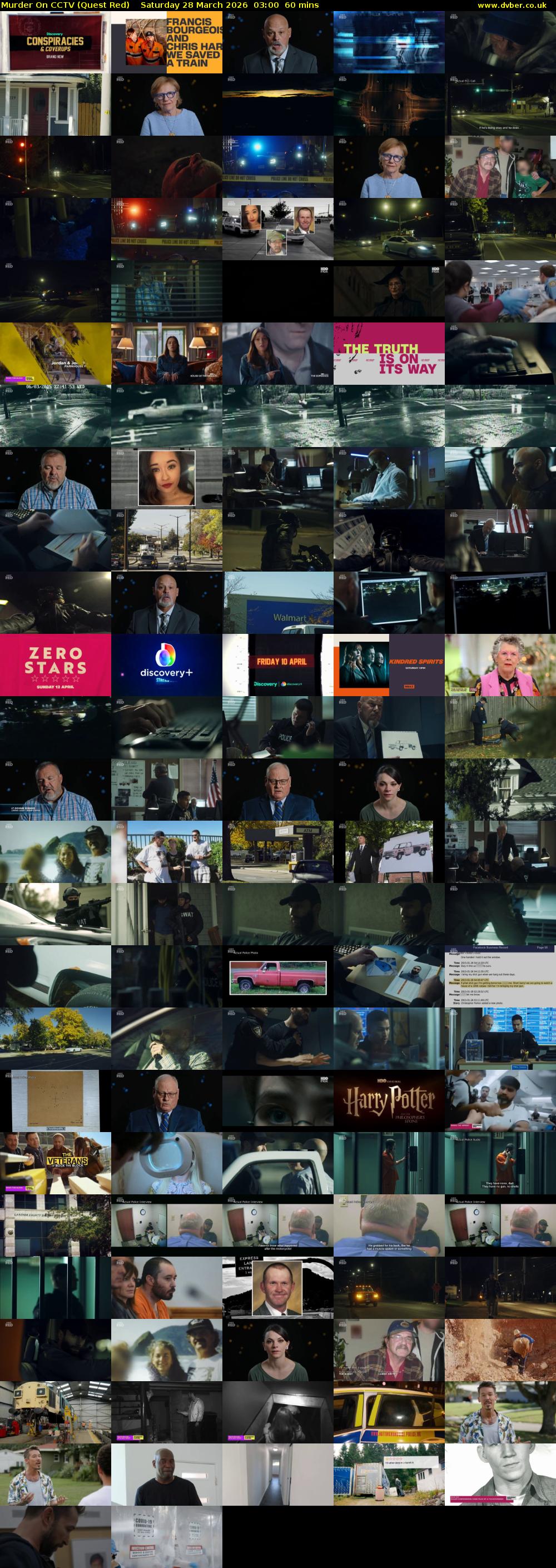Murder On CCTV (Quest Red) Saturday 28 March 2026 03:00 - 04:00