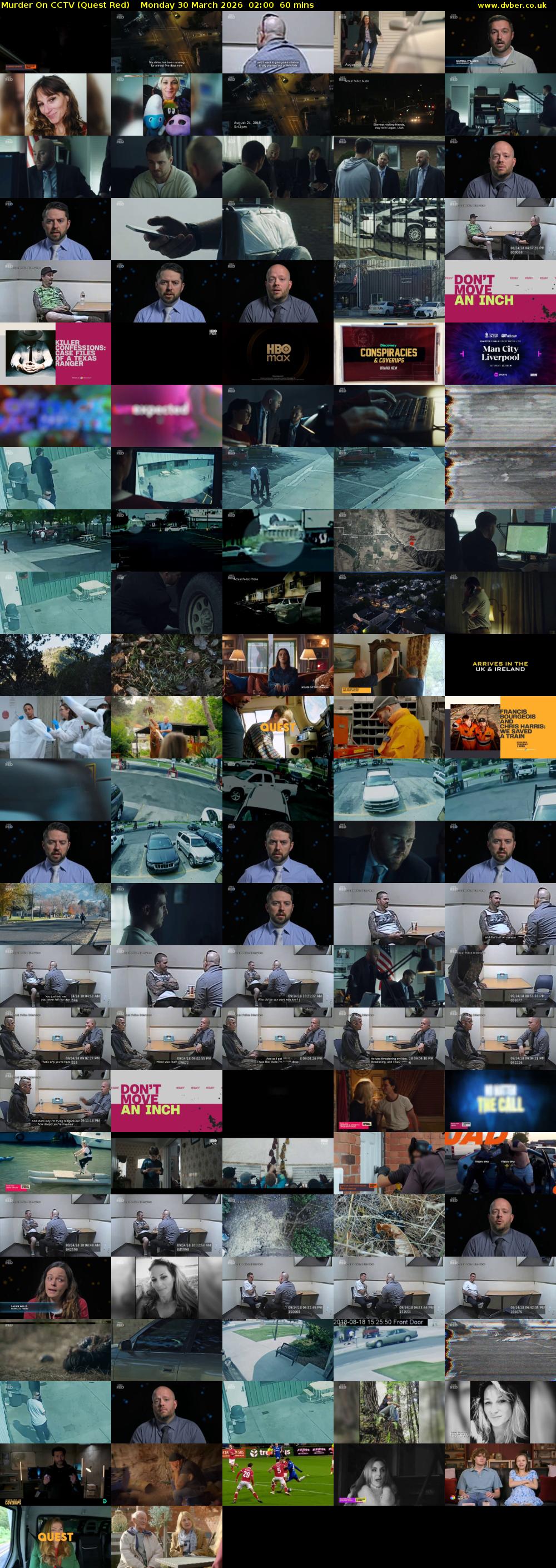 Murder On CCTV (Quest Red) Monday 30 March 2026 02:00 - 03:00