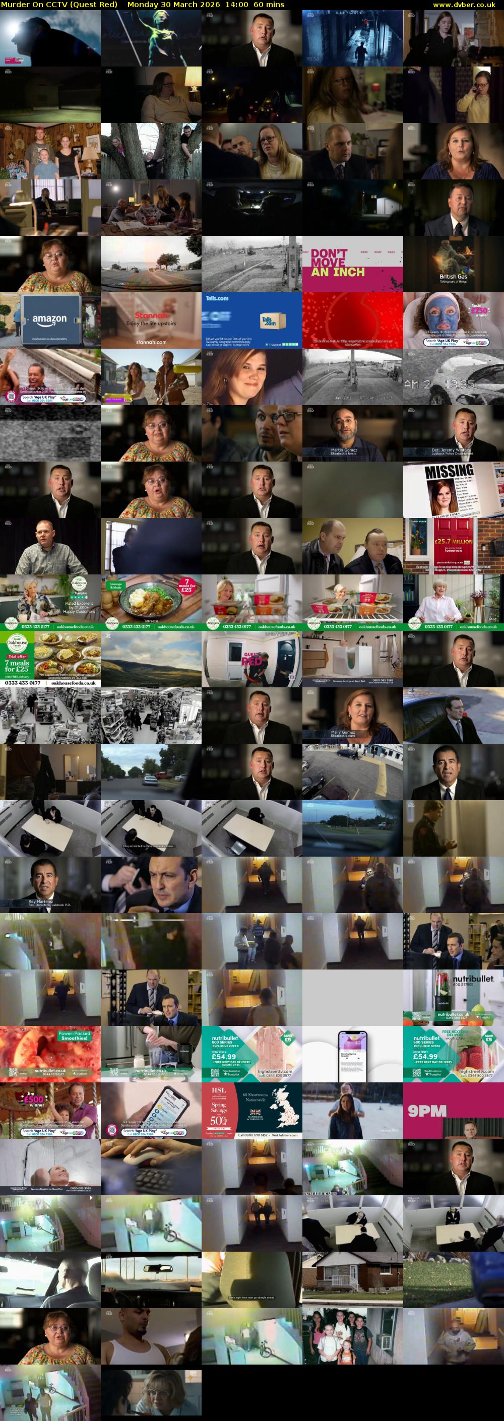 Murder On CCTV (Quest Red) Monday 30 March 2026 14:00 - 15:00