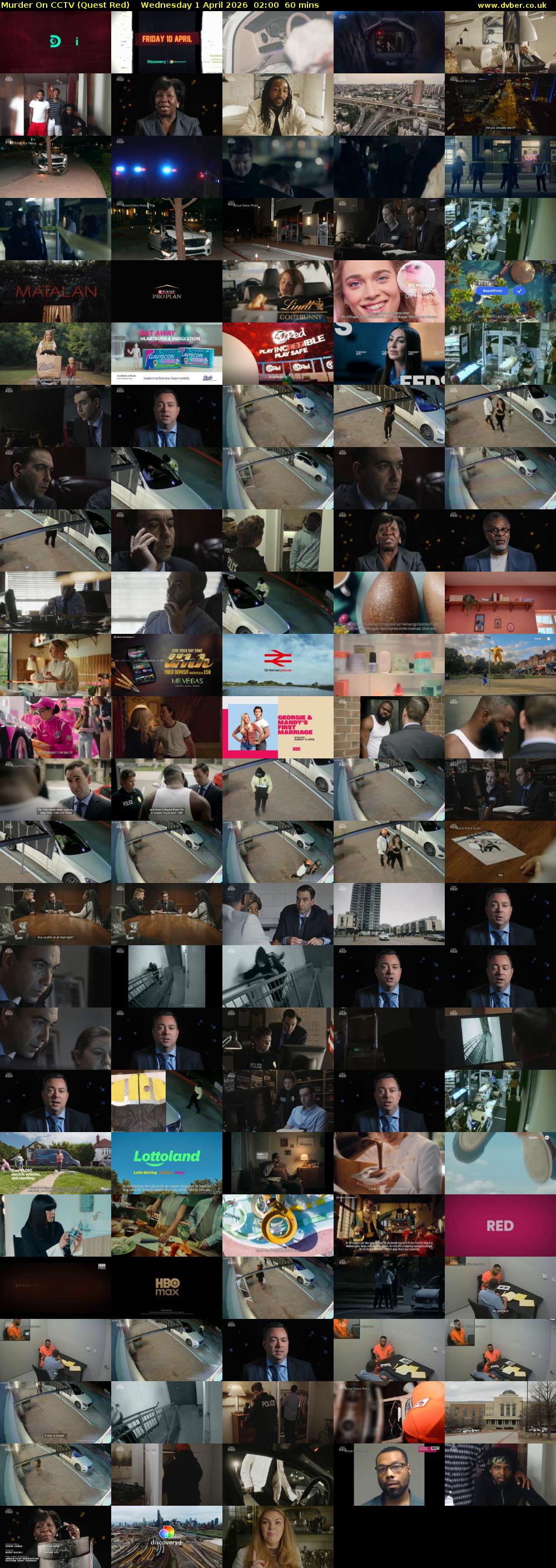 Murder On CCTV (Quest Red) Wednesday 1 April 2026 02:00 - 03:00