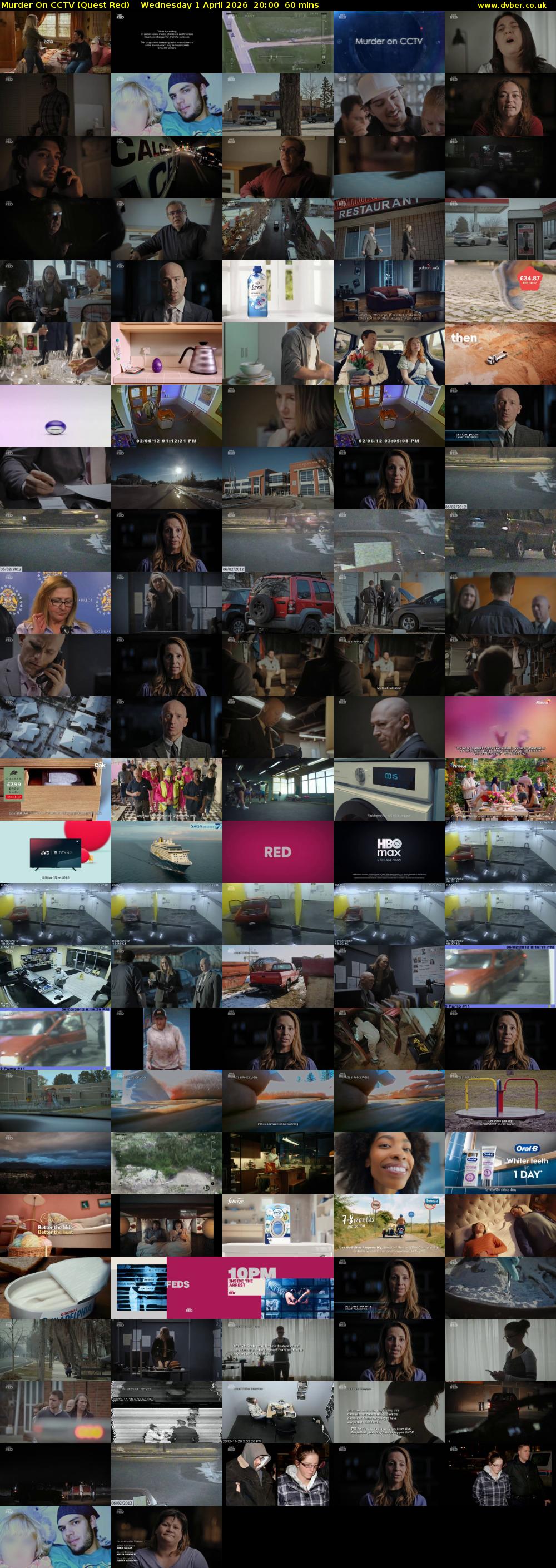 Murder On CCTV (Quest Red) Wednesday 1 April 2026 20:00 - 21:00