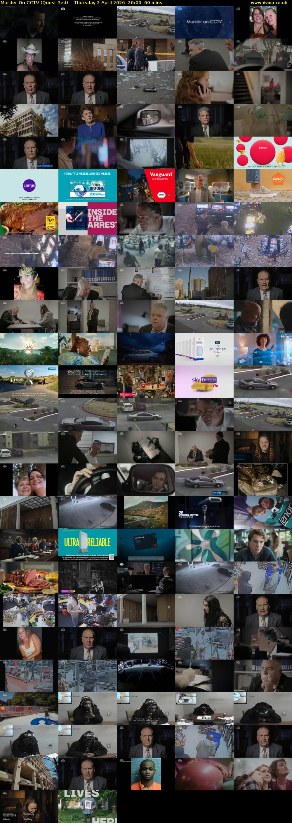 Murder On CCTV (Quest Red) Thursday 2 April 2026 20:00 - 21:00