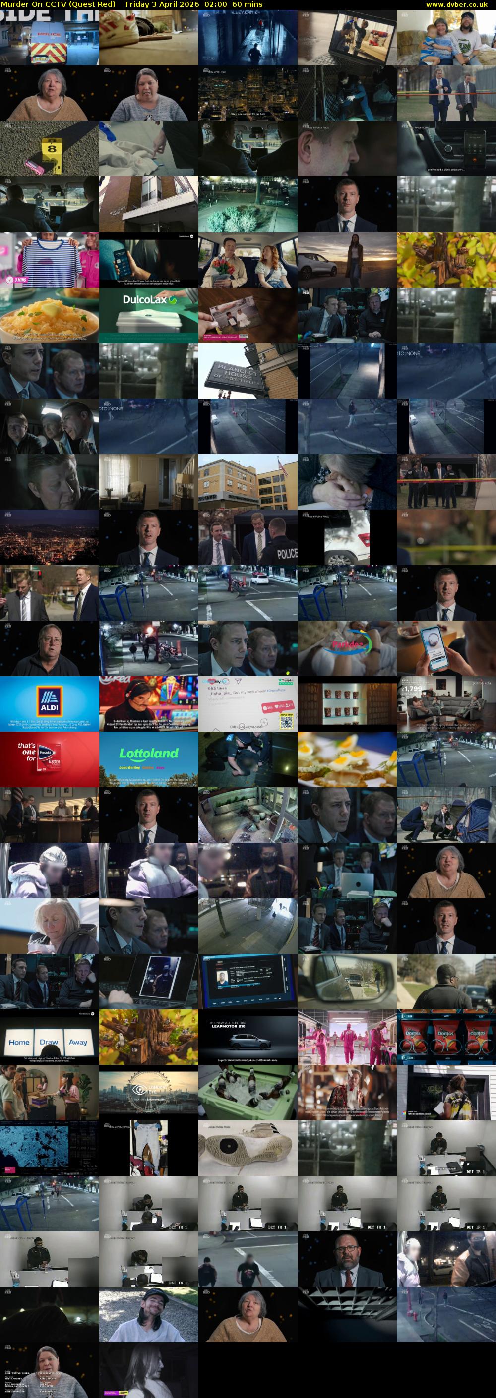 Murder On CCTV (Quest Red) Friday 3 April 2026 02:00 - 03:00