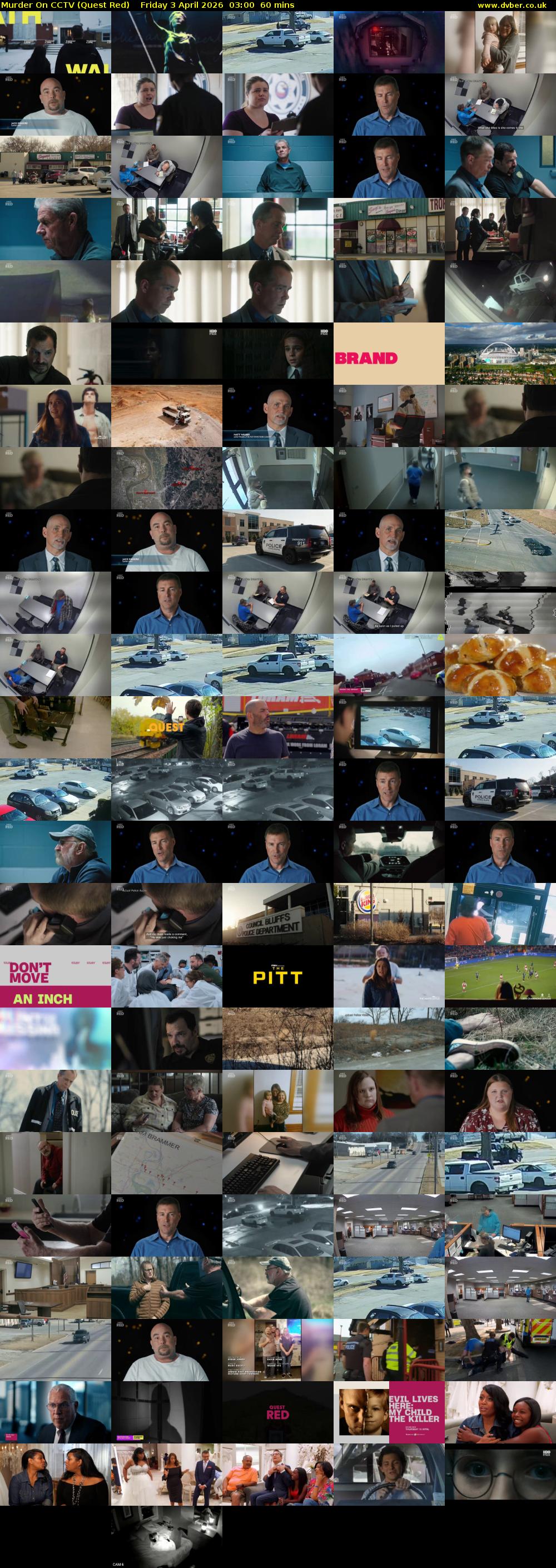 Murder On CCTV (Quest Red) Friday 3 April 2026 03:00 - 04:00