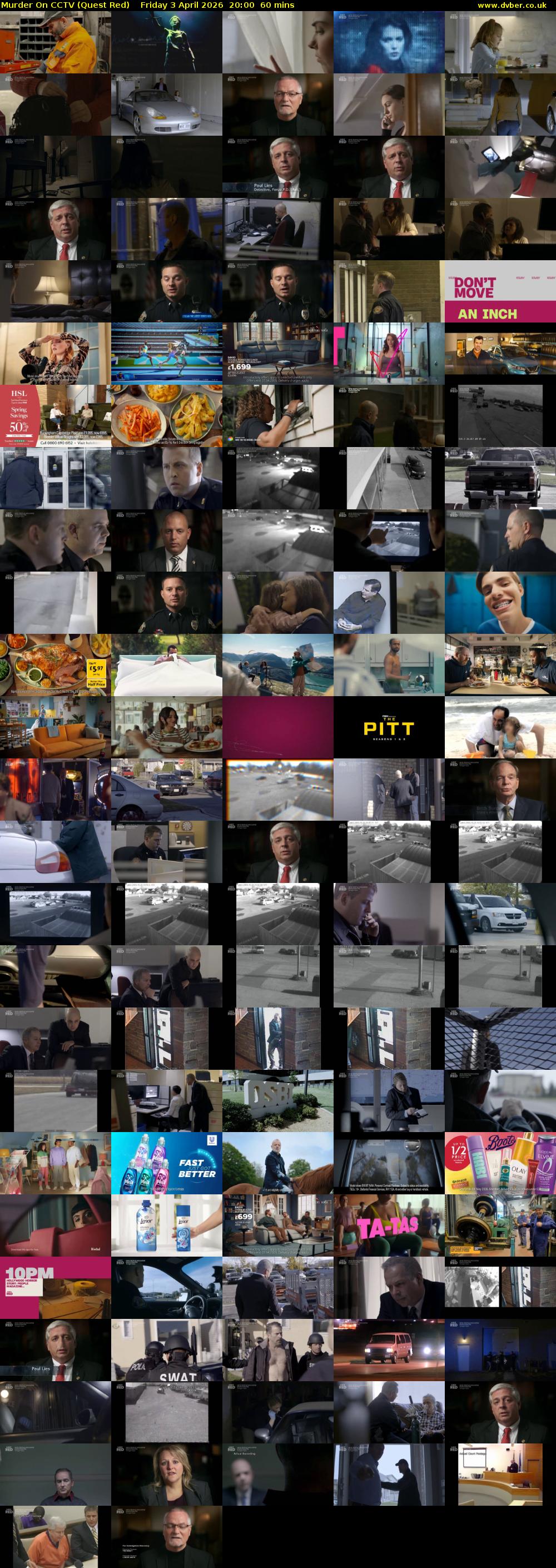 Murder On CCTV (Quest Red) Friday 3 April 2026 20:00 - 21:00