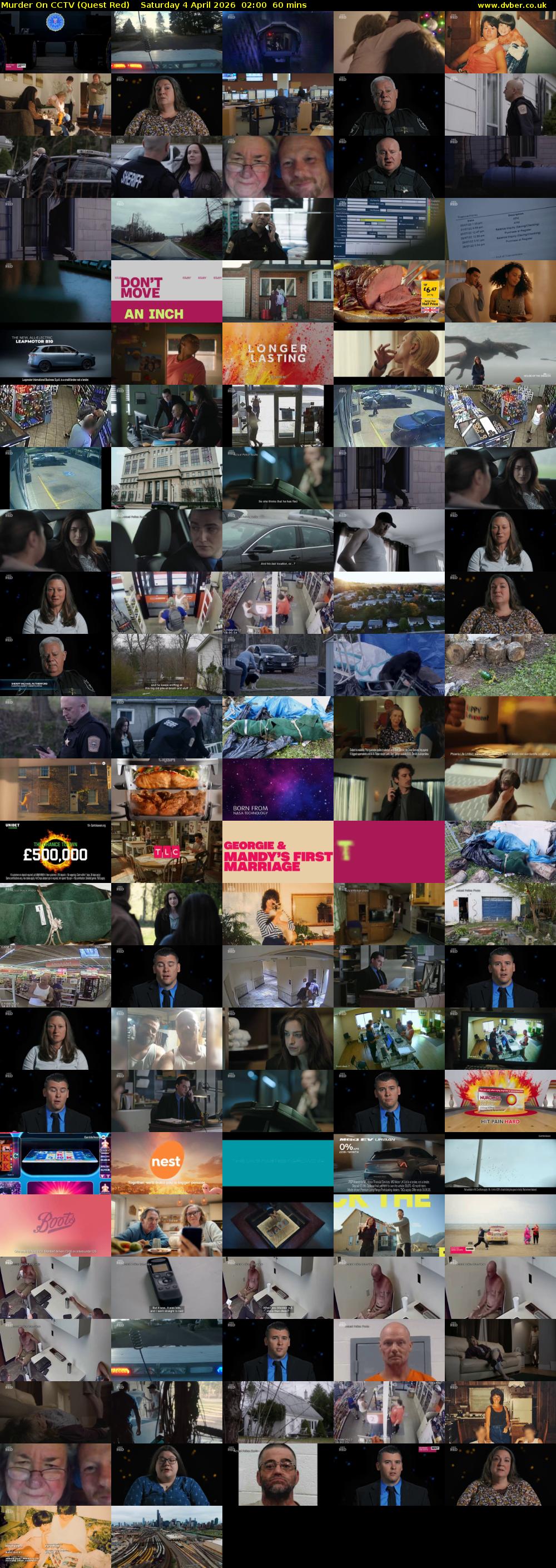 Murder On CCTV (Quest Red) Saturday 4 April 2026 02:00 - 03:00