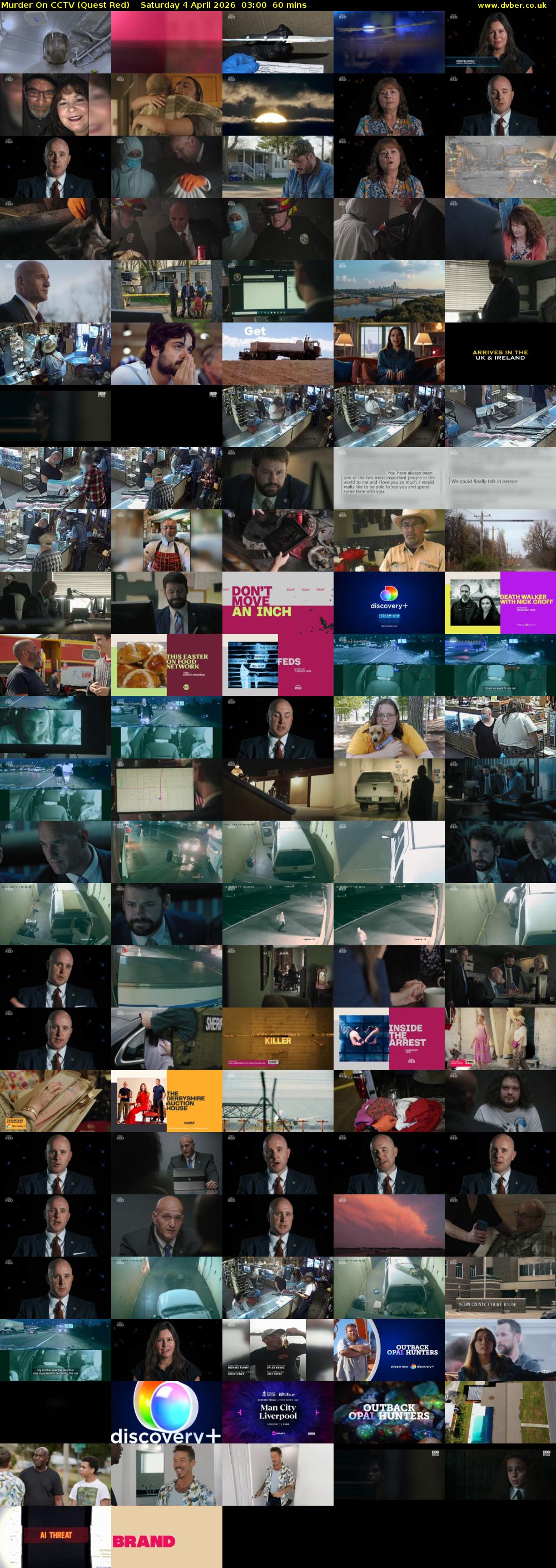 Murder On CCTV (Quest Red) Saturday 4 April 2026 03:00 - 04:00