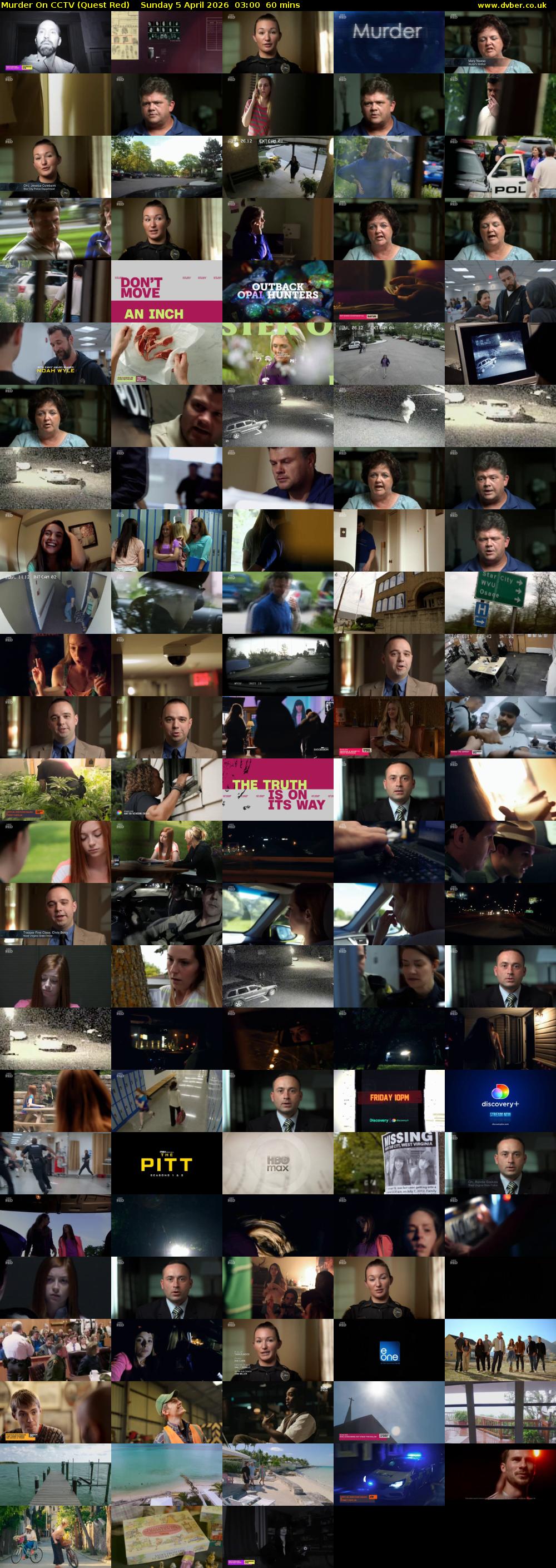 Murder On CCTV (Quest Red) Sunday 5 April 2026 03:00 - 04:00