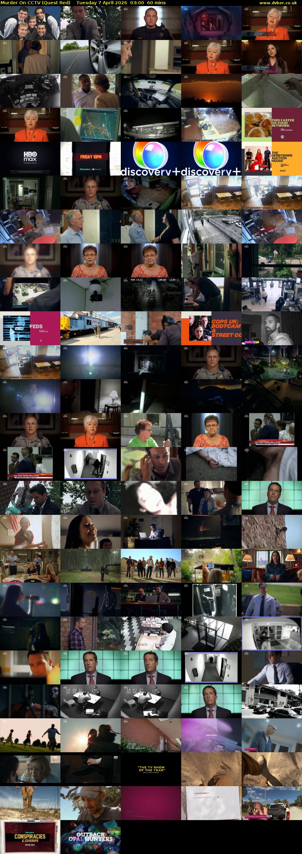 Murder On CCTV (Quest Red) Tuesday 7 April 2026 03:00 - 04:00