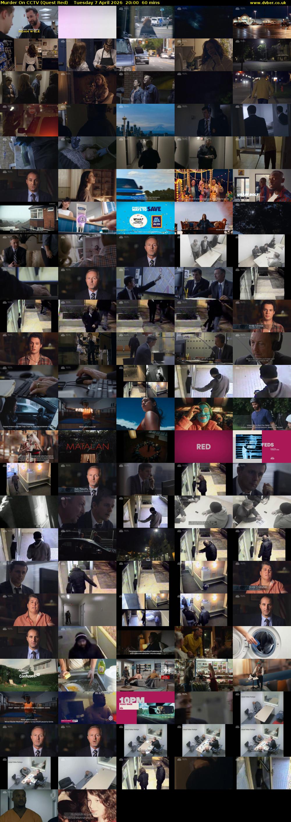Murder On CCTV (Quest Red) Tuesday 7 April 2026 20:00 - 21:00