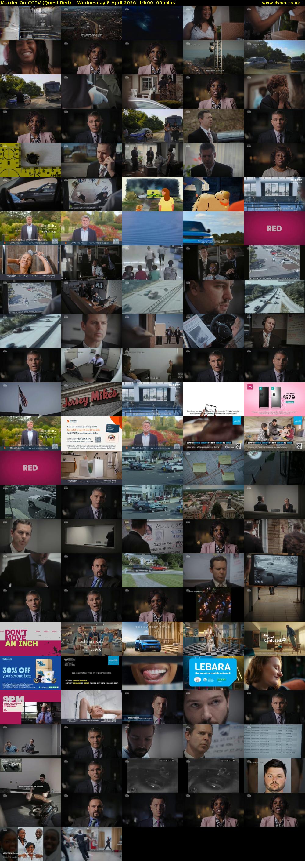 Murder On CCTV (Quest Red) Wednesday 8 April 2026 14:00 - 15:00