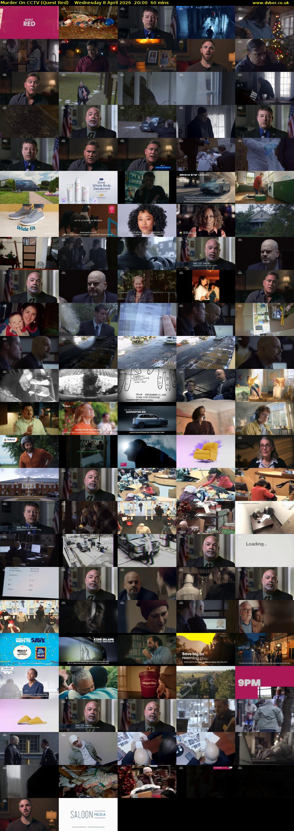 Murder On CCTV (Quest Red) Wednesday 8 April 2026 20:00 - 21:00