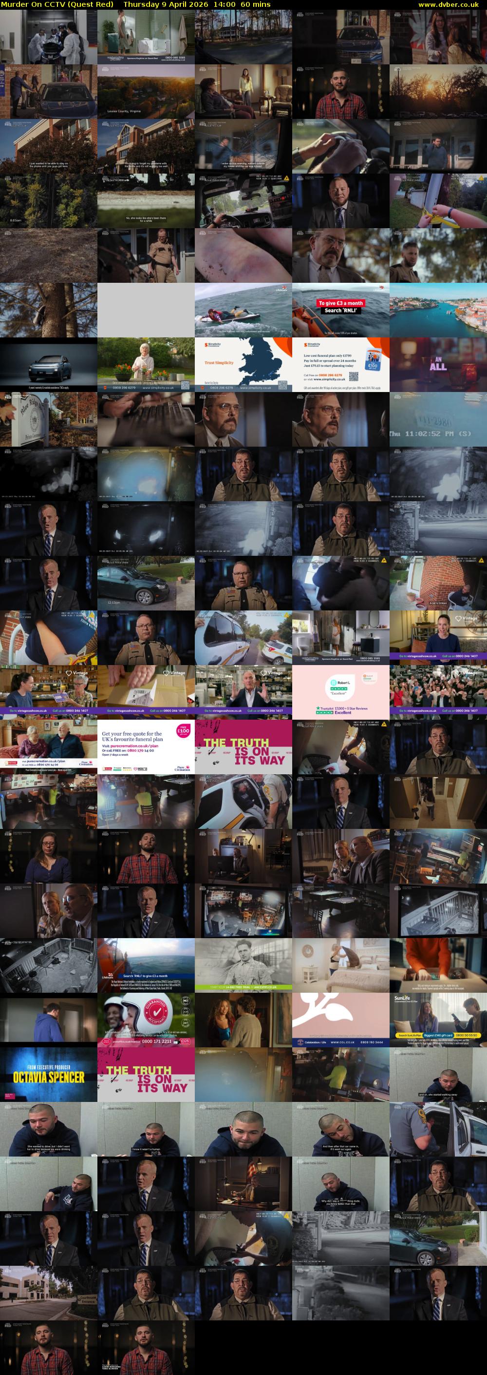 Murder On CCTV (Quest Red) Thursday 9 April 2026 14:00 - 15:00