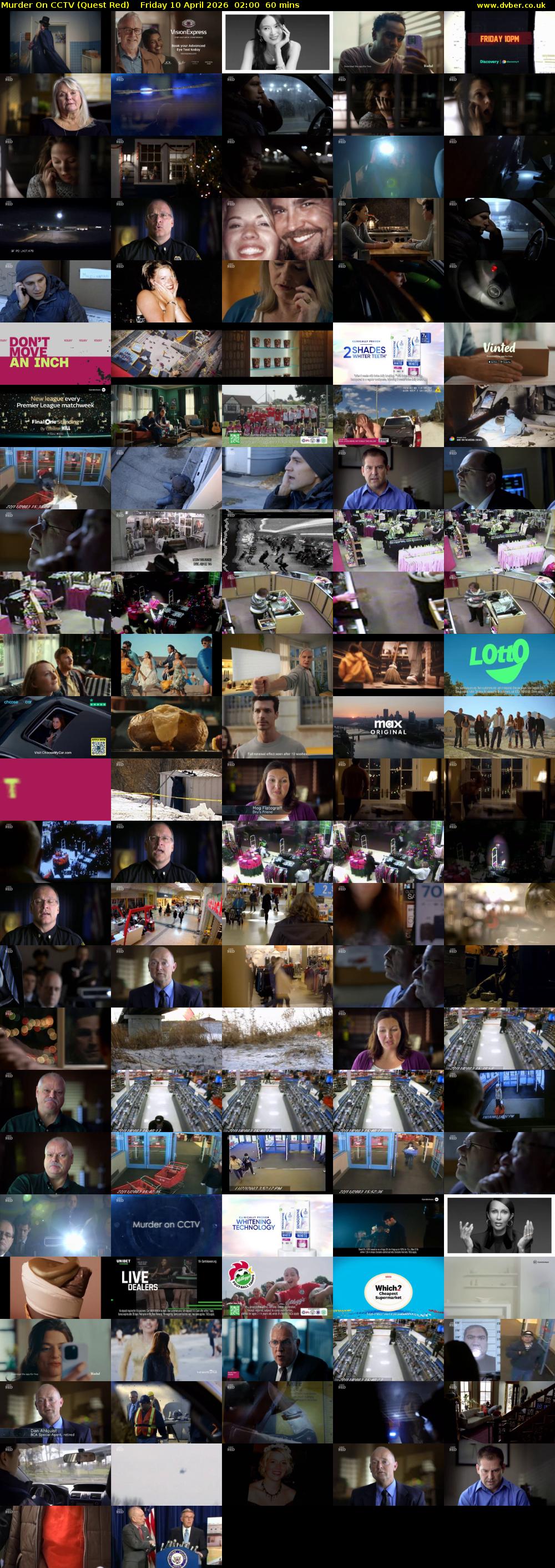 Murder On CCTV (Quest Red) Friday 10 April 2026 02:00 - 03:00