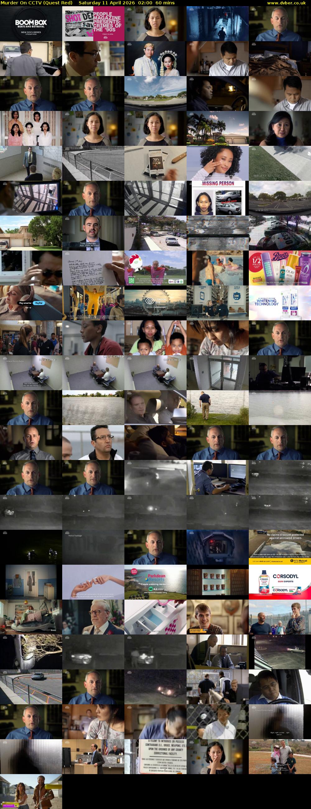 Murder On CCTV (Quest Red) Saturday 11 April 2026 02:00 - 03:00