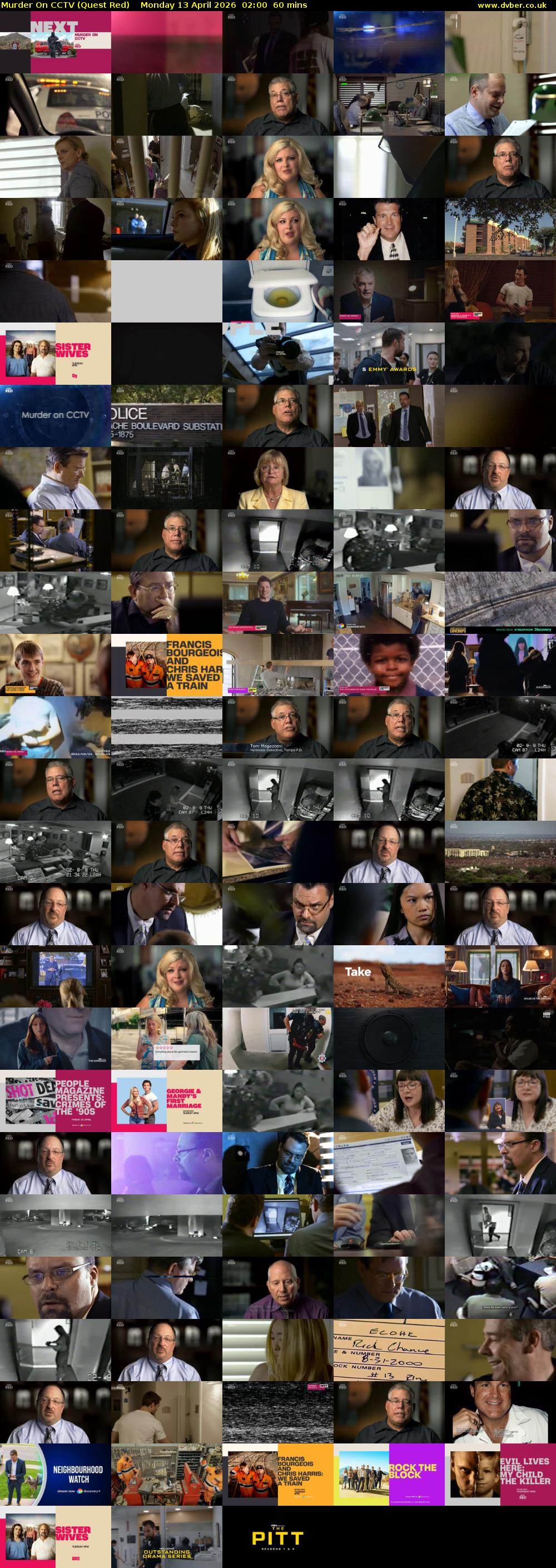 Murder On CCTV (Quest Red) Monday 13 April 2026 02:00 - 03:00