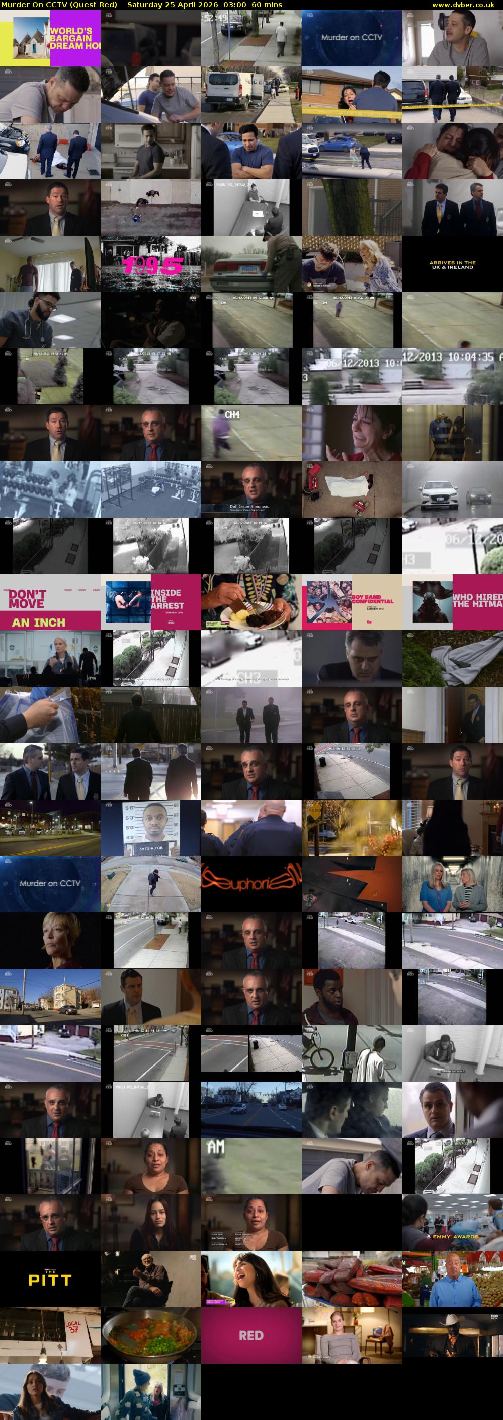 Murder On CCTV (Quest Red) Saturday 25 April 2026 03:00 - 04:00
