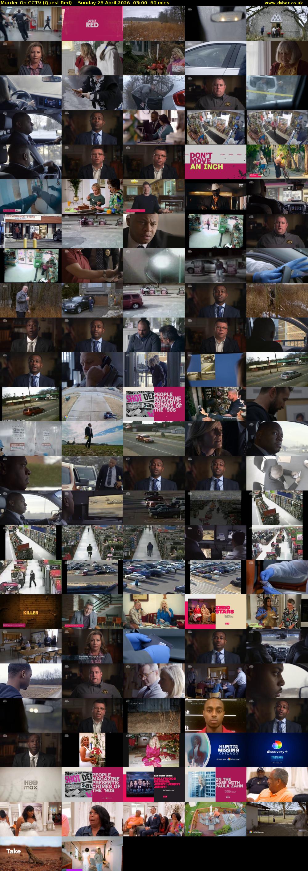 Murder On CCTV (Quest Red) Sunday 26 April 2026 03:00 - 04:00