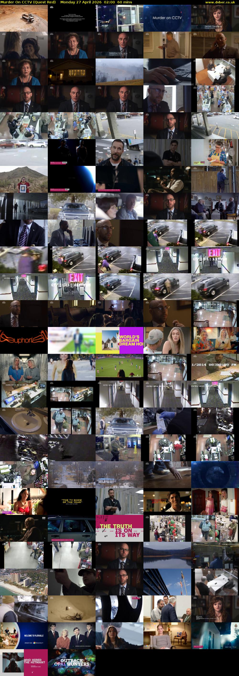 Murder On CCTV (Quest Red) Monday 27 April 2026 02:00 - 03:00