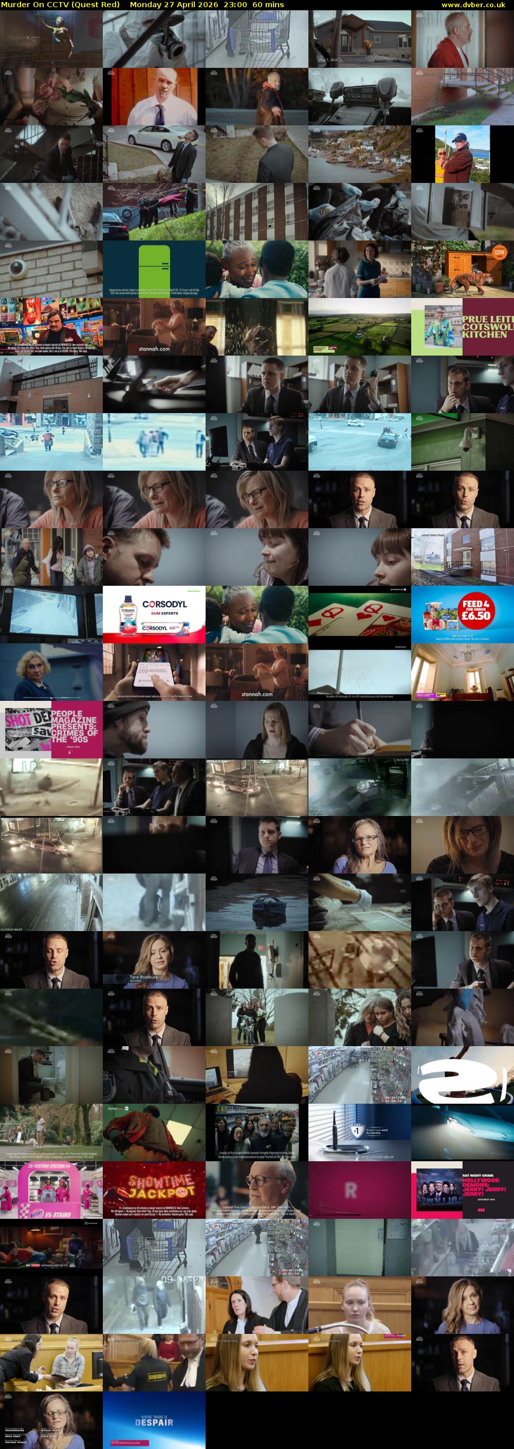 Murder On CCTV (Quest Red) Monday 27 April 2026 23:00 - 00:00