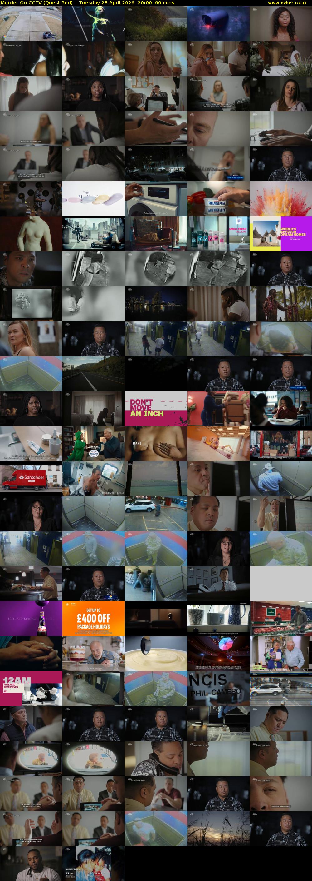 Murder On CCTV (Quest Red) Tuesday 28 April 2026 20:00 - 21:00