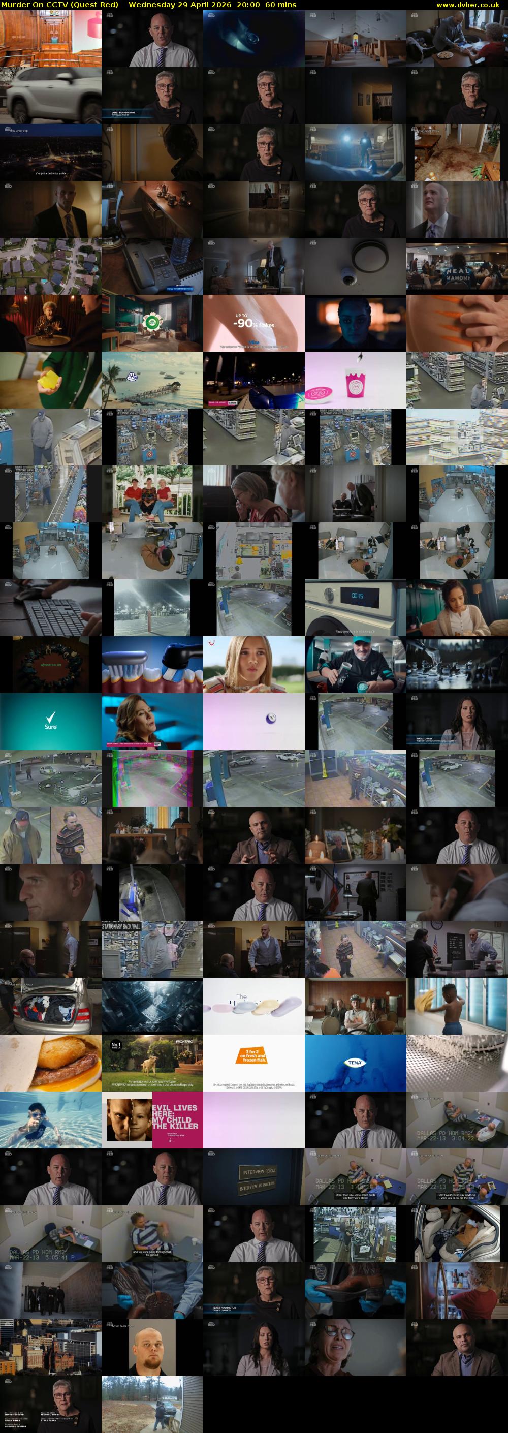 Murder On CCTV (Quest Red) Wednesday 29 April 2026 20:00 - 21:00