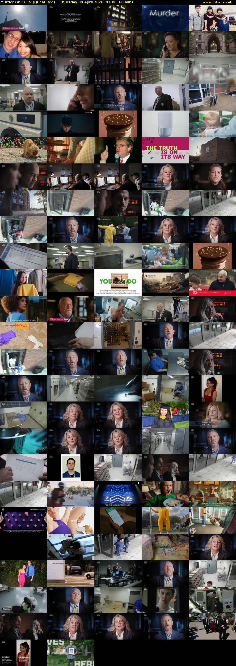 Murder On CCTV (Quest Red) Thursday 30 April 2026 02:00 - 03:00