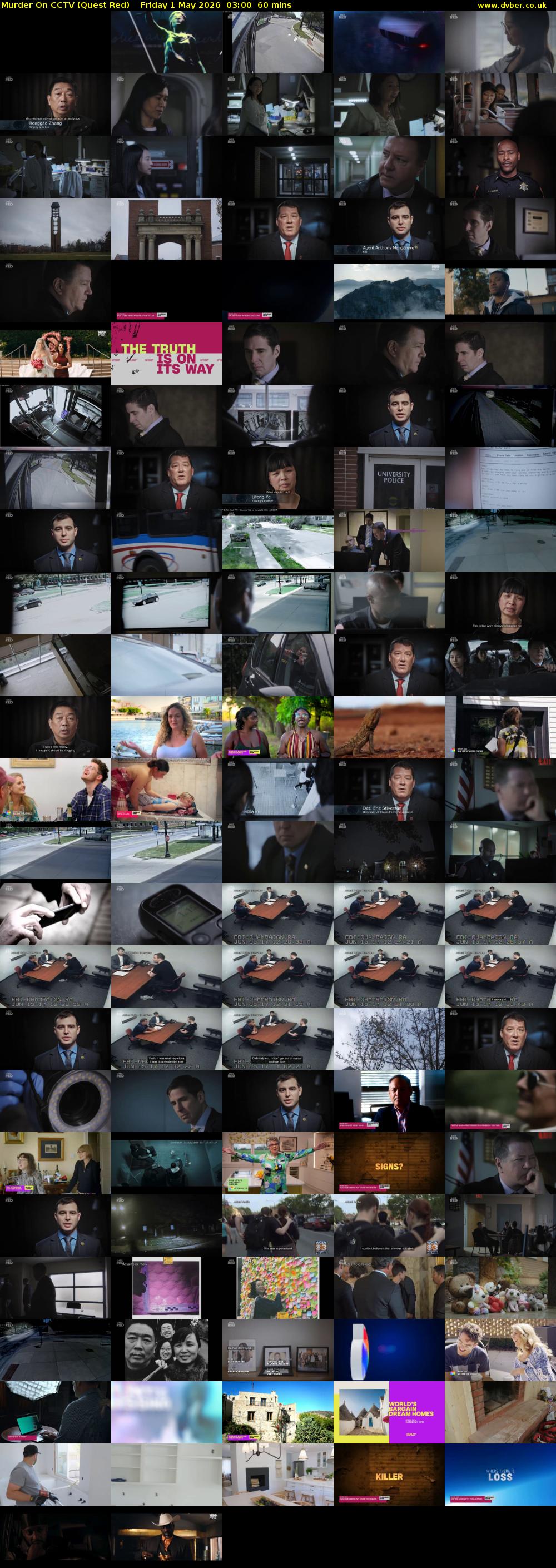 Murder On CCTV (Quest Red) Friday 1 May 2026 03:00 - 04:00