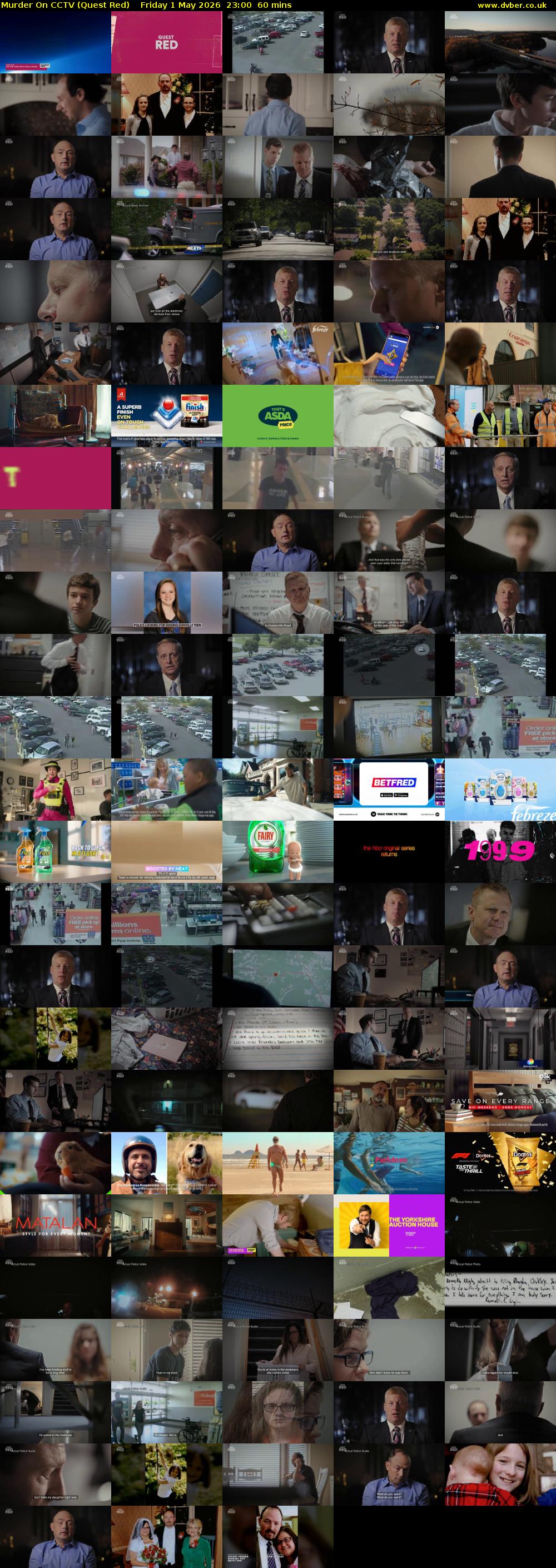 Murder On CCTV (Quest Red) Friday 1 May 2026 23:00 - 00:00