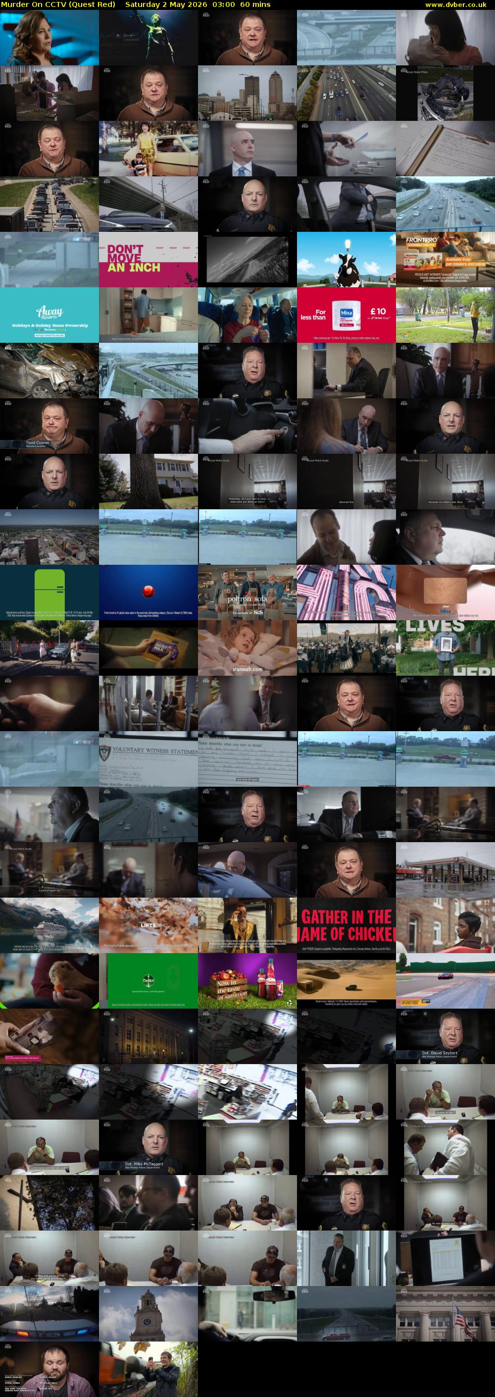 Murder On CCTV (Quest Red) Saturday 2 May 2026 03:00 - 04:00