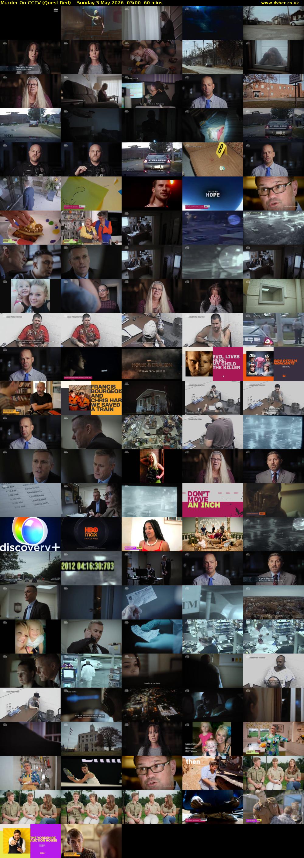 Murder On CCTV (Quest Red) Sunday 3 May 2026 03:00 - 04:00
