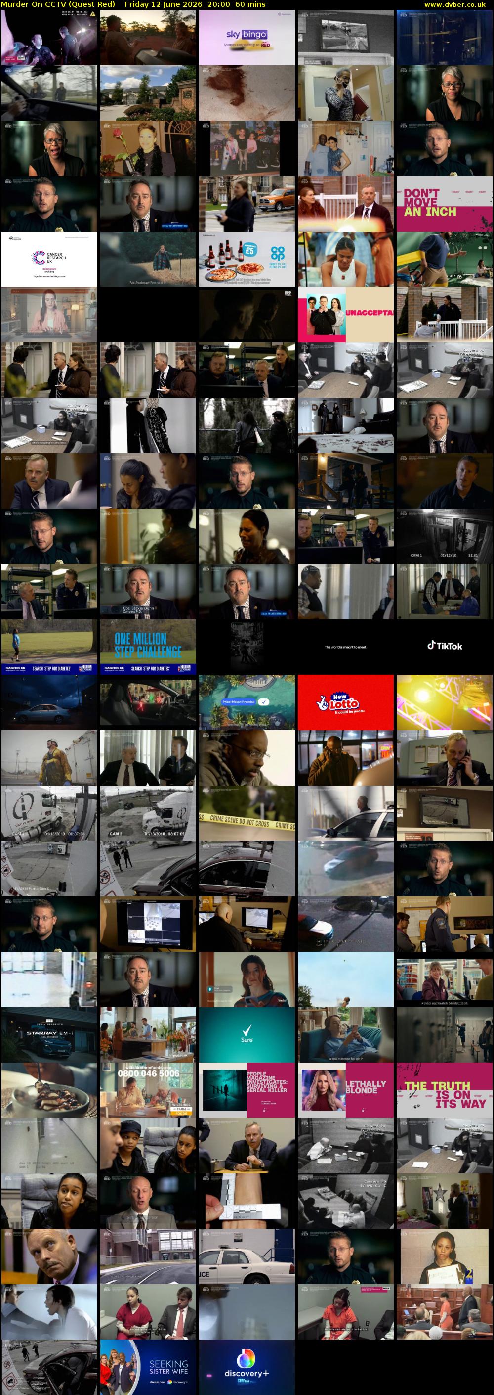 Murder On CCTV (Quest Red) Friday 12 June 2026 20:00 - 21:00