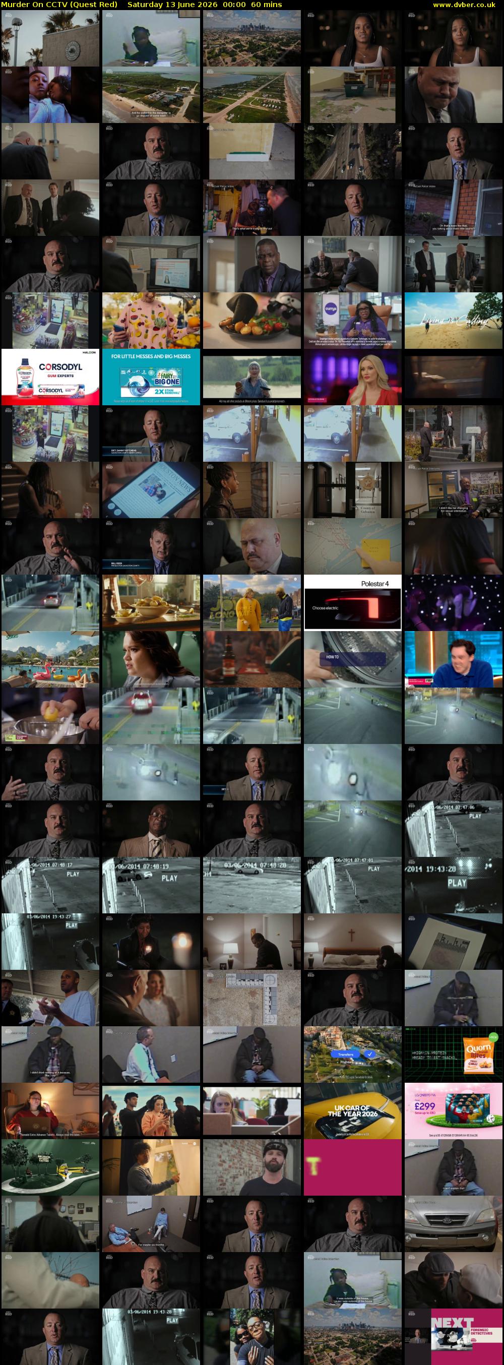 Murder On CCTV (Quest Red) Saturday 13 June 2026 00:00 - 01:00