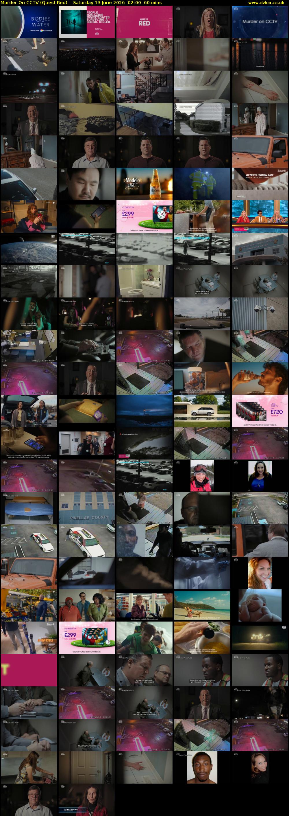 Murder On CCTV (Quest Red) Saturday 13 June 2026 02:00 - 03:00