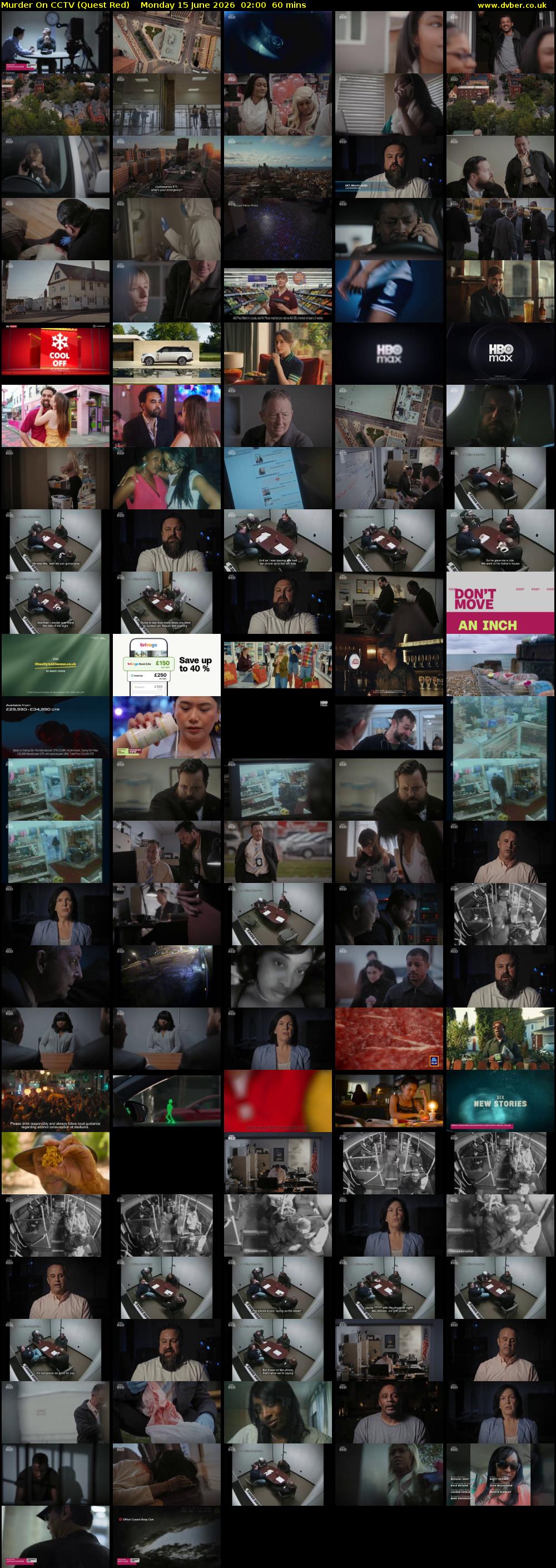 Murder On CCTV (Quest Red) Monday 15 June 2026 02:00 - 03:00