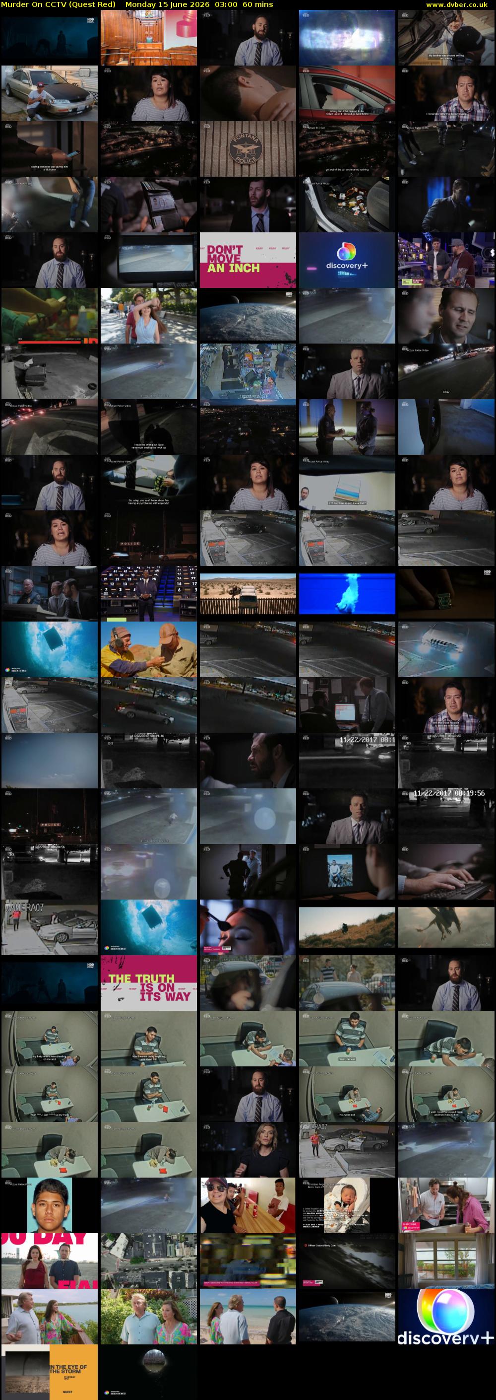 Murder On CCTV (Quest Red) Monday 15 June 2026 03:00 - 04:00