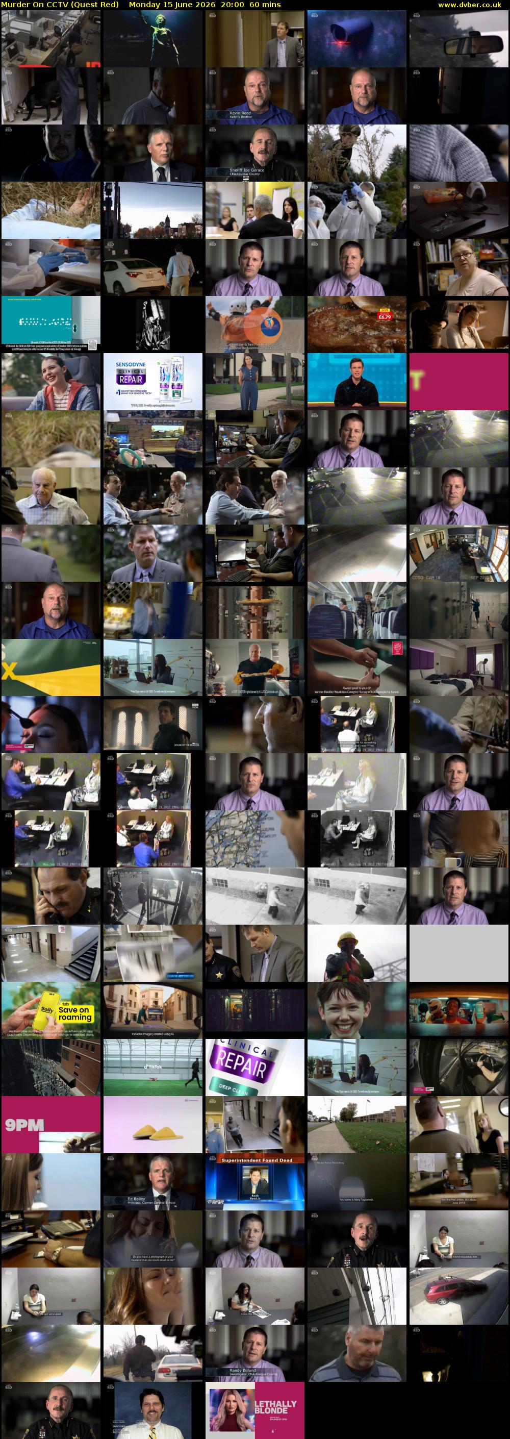 Murder On CCTV (Quest Red) Monday 15 June 2026 20:00 - 21:00