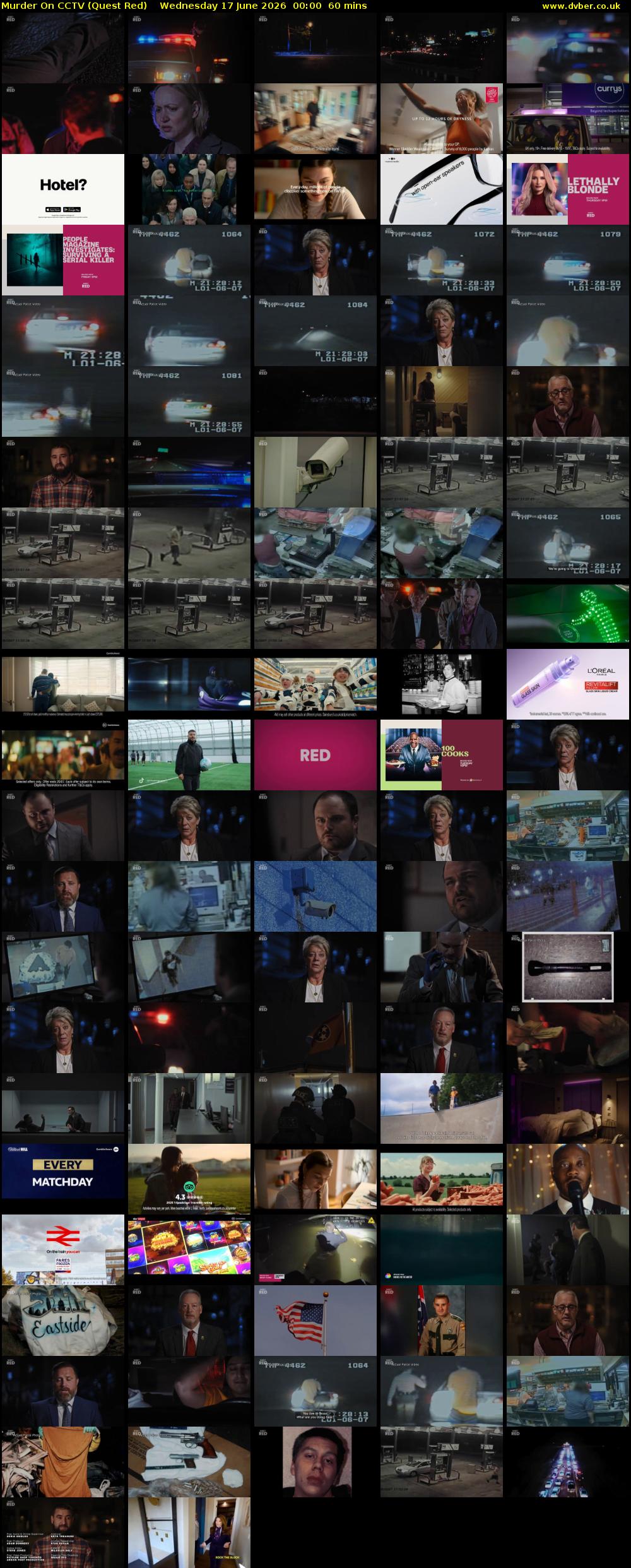 Murder On CCTV (Quest Red) Wednesday 17 June 2026 00:00 - 01:00